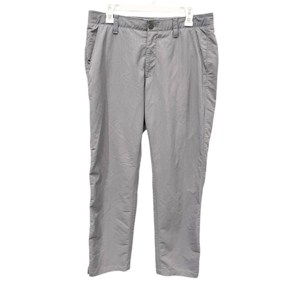 Under Armour Other - Under Armour Mens Gray‎ Pinstripe Golf Pants Flat Front Trousers 34x34